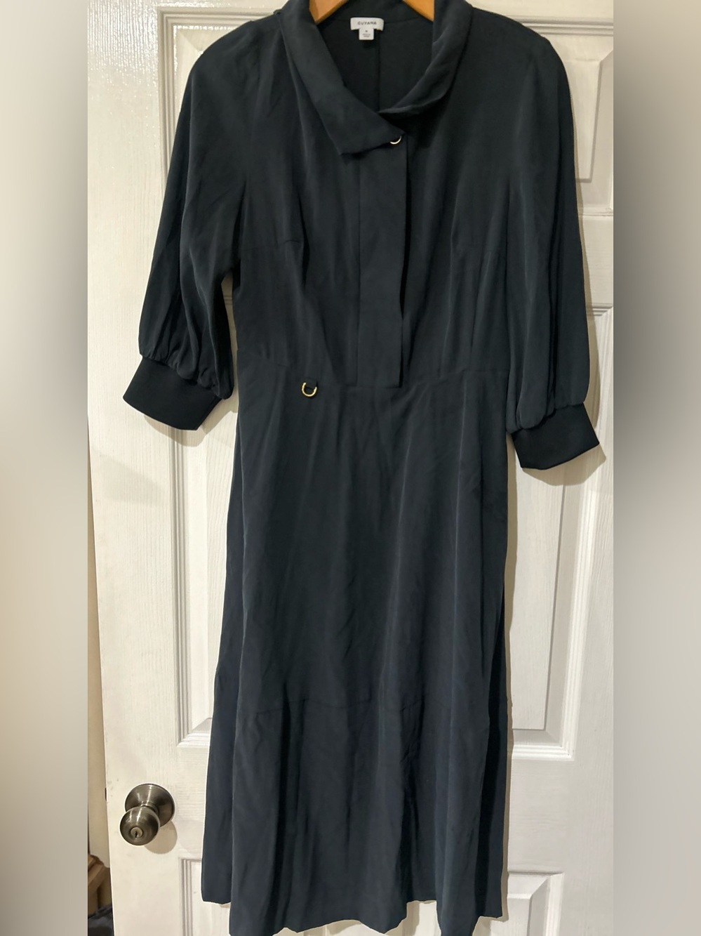 Cuyana Washable Silk Funnel Neck Dress SIZE:SMALL (Flawed) - Picture 5 of 11